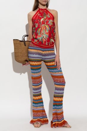 Etro Flared Leg Trousers, Womens, Multicolour