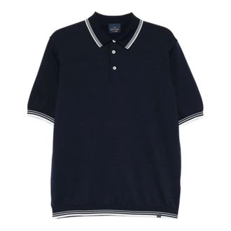 Paul & Shark Paul & Shark, Polo Shirts, male, Blue, Size: 2XL Polo shirt with contrasting details