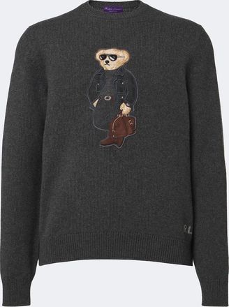 Ralph Lauren Purple Label Pullover Polo Bear con ricamo