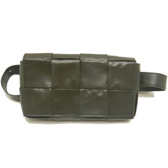 Bottega Veneta Khaki Leather Fanny Pack (Pre-Owned)