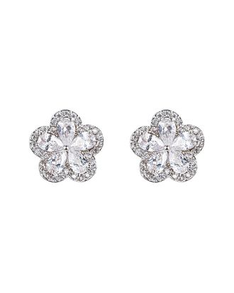 Eyecandy LA Eye Candy La Cz Silver Daisy Studs