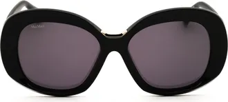 Max Mara MM008701A Oversized Acetate Sunglasses - Black