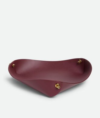 Bottega Veneta Large Leather Tray With Metal Knots - Bottega Veneta
