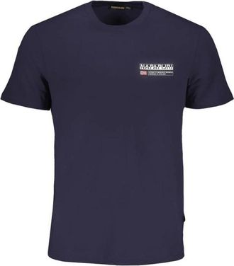 Napapijri Tops, Heren, Blauw, M, Katoen, Box Logo Tee
