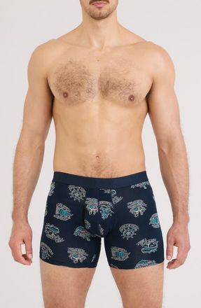 Saxx DropTemp Assorted 2-Pack Cooling Cotton Boxer Briefs in High Seas/Dark Ink at Nordstrom, Size Xx-Large