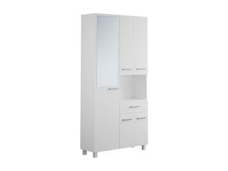 VENTE-UNIQUE.COM Columna de ba&ntilde;o madera blanco