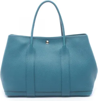 Herm&egrave;s Cobalt Green Negonda Leather Handbag Tote Bag (Pre-Owned)