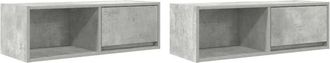 vidaXL TV Cabinets 2 pcs Concrete Grey 80x31x25.5 cm Engineered Wood vidaXL