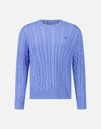 Polo Ralph Lauren Mens Polo Ralph Lauren Cable Knit Sweater in Blue - Size: 40