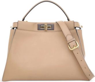 Fendi 2010-2025 Medium Leather Peekaboo Iconic satchel - Brown