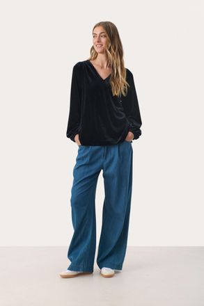Part Two Blouse met lange mouwen Regular fit Dark Navy