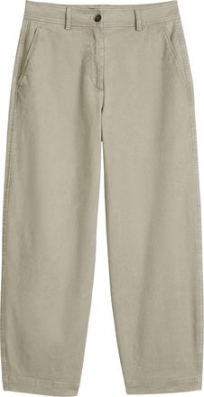 Marc O'Polo 7/8-Hose MARC OPOLO, Damen, Gr. 32, N-Gr, ashy moss, Twill, Obermaterial: 98% Baumwolle, 2% Elasthan, 7/8-L&auml;nge, Hosen 7/8-Hose, Model Minu barrel aus