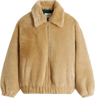 Dr&ocirc;le de Monsieur Giacca in Finta Pelliccia Slogan - - Jackets - Uomo - Beige - M