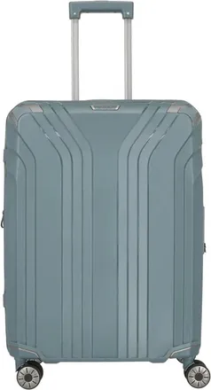 Travelite Koffer TRAVELITE Elvaa Trolley M 72 l, Damen, Gr. B/H/T: 47cm x 66cm x 26cm 72 l, blau (blaugrau), Kunststoff, Koffer Koffer