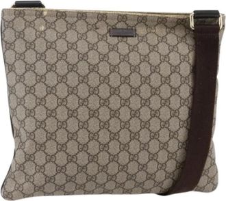 Gucci Pre-owned Cross Body Bags, female, Beige, Size: ONE SIZE Pre-owned Canvas Crossbody Bag