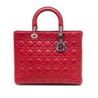 Dior Pre-owned Dior Large Lambskin Cannage Lady Dior Ladies 16-BO-1101