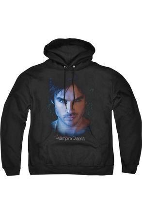 Gildan Vampire Diaries Damon Adult Pull Over Hoodie / Hooded Sweatshirt