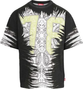 Diesel Tops, Heren, Veelkleurig, S, Gele T-shirts en Polos t-boxt-78-r 1