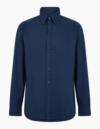 HUGO BOSS Mens Mens Rickert M 10275448 01 Oxford Shirt - Navy - Size: 46/Regular