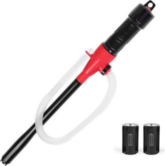 OEM Dailygoody, Bomba Manual El&eacute;ctrica, Para Di&eacute;sel Y Gasolina, 8 Litros Por Minuto, Funciona Con Pilas, Bomba De Agua, Roja