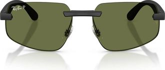 Ray-Ban Sunglasses Rb4475 Ch 601 S/2 Sand Black/Green Unisex Polarized