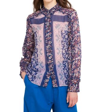Antik Batik Ilona Blouse In Dark Blue