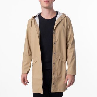 Rains Sand Lightweight Waterproof Long Jacket, Size Small