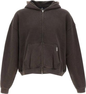 Represent Initial Boxy Zip Through Hoodie - Heren - Vesten met rits - Bruin - XS - Katoen - Hoodies & sweatvesten