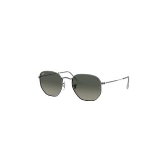 Ray-Ban Hexagonale Zonnebril met Platte Glazen - Heren - Zonnebrillen - Grijs - 48 MM - Accessoires