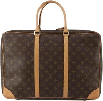 Louis Vuitton Pre-owned Weekend Bag - Dames - Vintage Weekendtas - Bruin - ONE Size - Leer - Vintage