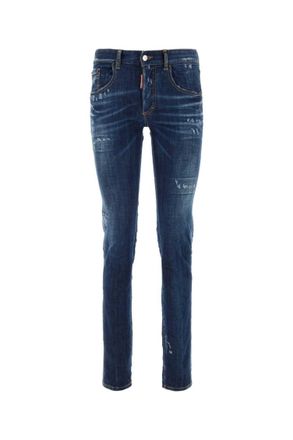 Dsquared2 Blue Skinny Mid Rise Jeans