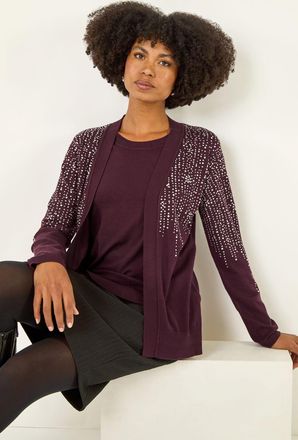 Roman Embellished Hotfix Layered Knit