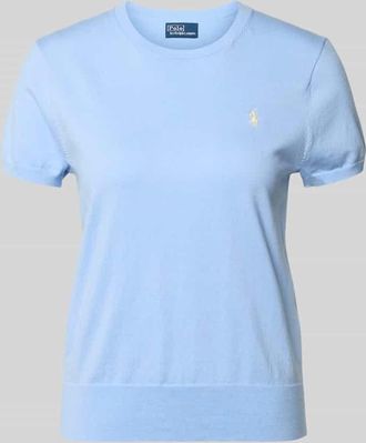 Polo Ralph Lauren Regular Fit Strickpullover aus Baumwoll-Mix in Hellblau, Gr&ouml;&szlig;e XXL