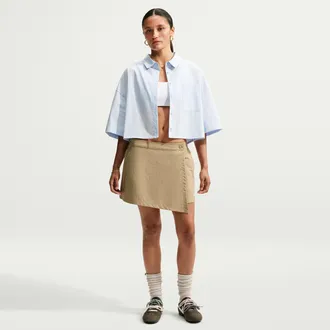 Nike Womens Nike Sportswear Mid-Rise Skort in Brown | IR1648-297