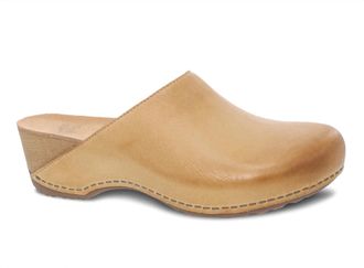 Dansko Womens Talulah Milled Burnished Mule In Tan
