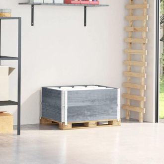 vidaXL Vidaxl - Paretali per Pallet 2pz Grigi 80x60cm in Legno Massello di Pino