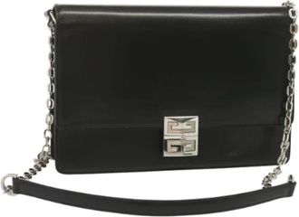 Givenchy Tweedehands leren schoudertassen - Dames - Vintage Schoudertas - Zwart - ONE Size - Leer - Vintage
