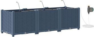 vidaXL Jardineras Gris 120 X 40 X 37.5 Cm Acero Vidaxl