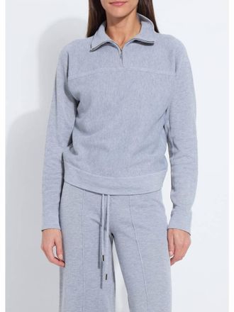 Lyss&eacute; Viola Knit Lounge Sweatshirt In Grey Melange