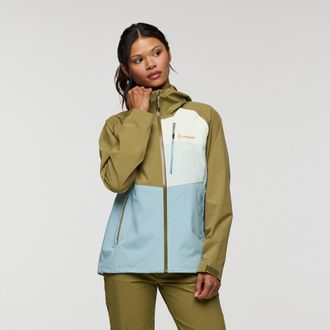 Cotopaxi Impermeo 3L Hooded Shell Jacket - Womens in Moss And Sea Spray at Nordstrom, Size X-Small