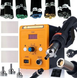 OEM Soldadora De Pl&aacute;stico Rosfix 858d + Juego De Ligantes De 500g Y 3 Mallas Para Soldadura De Pl&aacute;stico