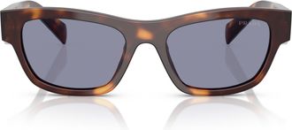 Prada 0pr B09s Rectangular Tortoiseshell Acetate Sunglasses