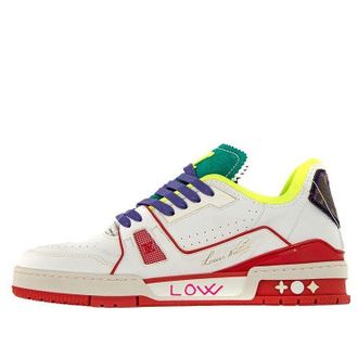 Louis Vuitton Trainer Upcycling Sneakers White Turquoise for China 1A9D9N