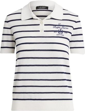 Ralph Lauren Natrissa Short Sleeve Pullover - Dames - Polos - Wit - M - Katoen - Tops
