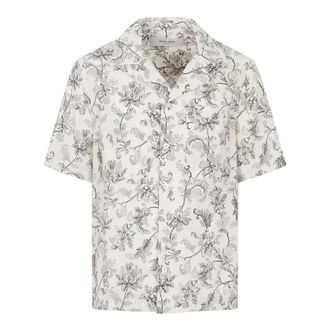 Golden Goose Short Sleeve Shirts, male, Multicolor, Size: M Printed Cotton Bowling Shirt