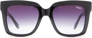 Quay Icy 52mm Gradient Square Sunglasses in Black Fade at Nordstrom Rack