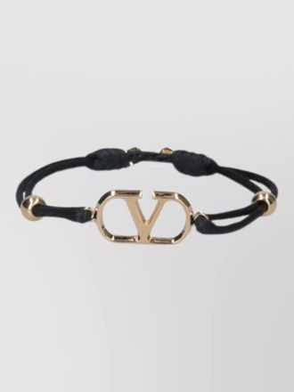 Valentino Garavani signature logo charm bracelet adjustable cord