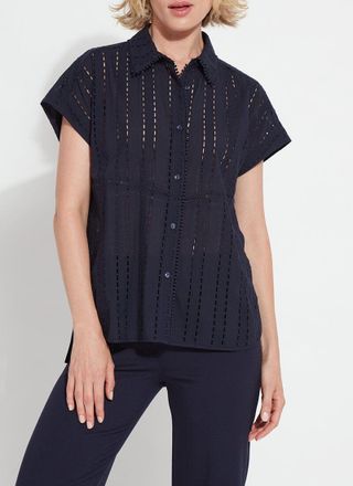 Lyssé Cornet Cotton Eyelet Top