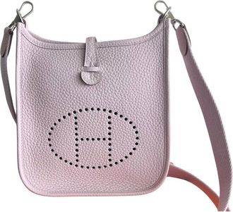 Herm&egrave;s Mauve Pale Mini Evelyne 16 Taurillon Clemence