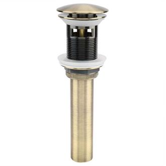 OEM G1 Tap&oacute;n De Desag&uuml;e Emergente Retro De 1/4 Para Fregadero Con Rebosadero En Lat&oacute;n Bronceado, V&aacute;lvula De Desag&uuml;e Universal Para Fregadero Y Sif&oacute;n - Con